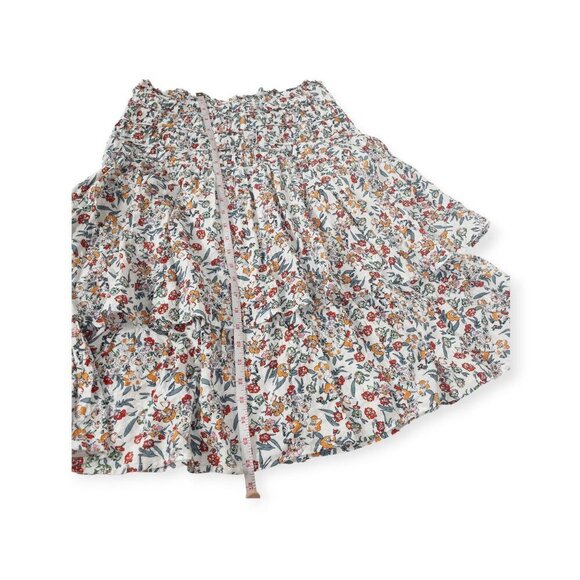 Maple & Cliff Floral Tiered Skirt SZ L High Drop Waist Cottage Core - Picture 3 of 8